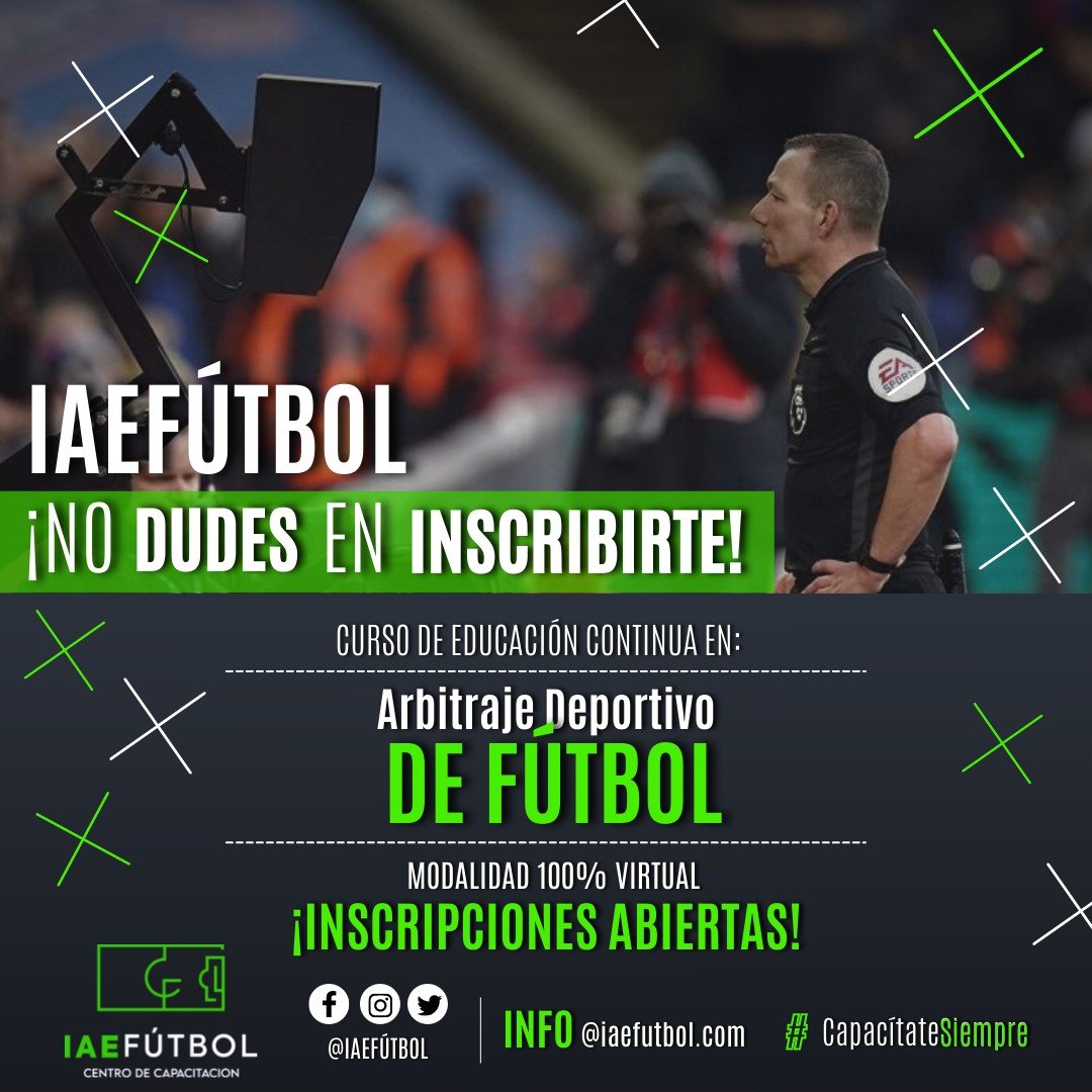 Inscripciones para el curso de árbitro de fútbol