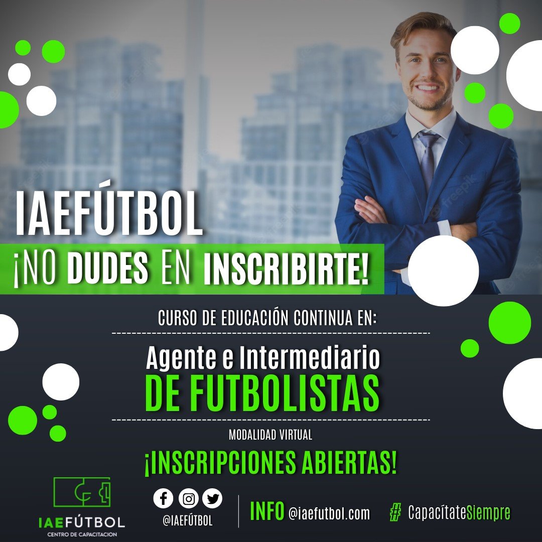 Curso de Agente e intermediario de Futbolistas